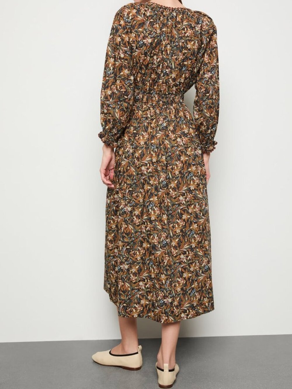 Doen Delfina Dress in Noir Narcissus Floral Size XS - Picture 2 of 5
